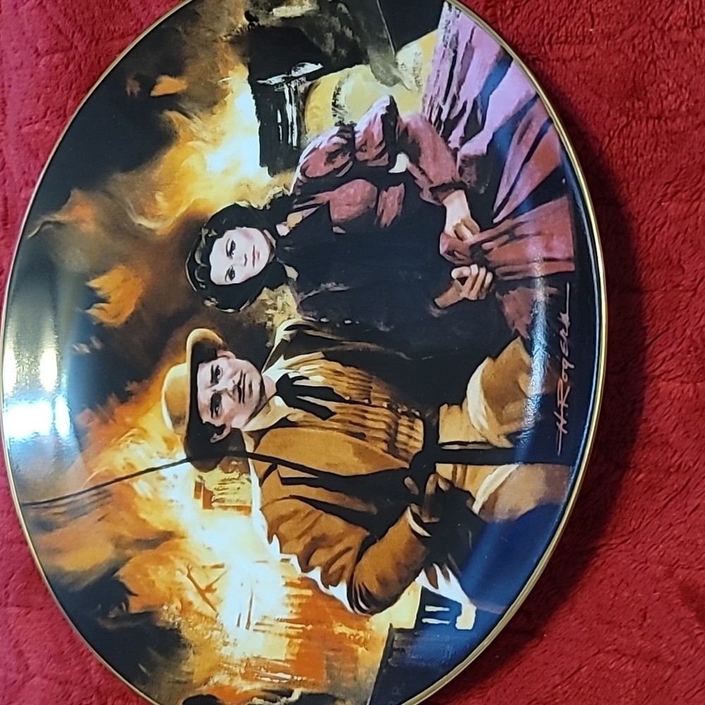 The Burning Of Atlanta Gone With The Wind 1989 Collectible Plate 9”